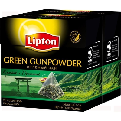 Чай Липтон Green Gunpowder 20 пир.