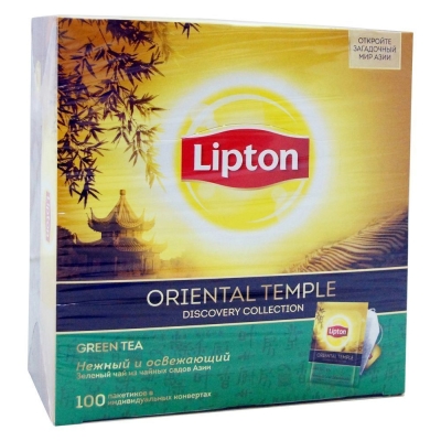 Чай Липтон Oriental Temple зеленый 100 пак.