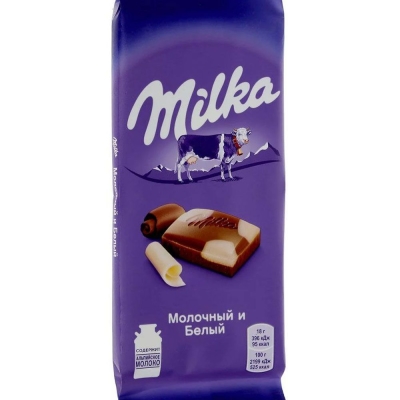 Шоколад Милка молочный белый