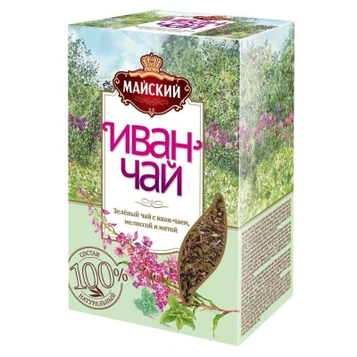 Чайный напиток Майский Иван-чай с зеленым чаем мелиссой и мятой листовой