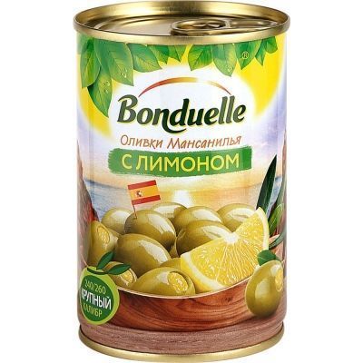 Оливки Бондюэль фаршированные Лимоном Бондюэль