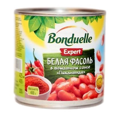 Фасоль белая Пикантная в томатном соусе Бондюэль