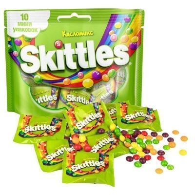 Конфеты жевательные Skittles Кисломикс мини-упаковки