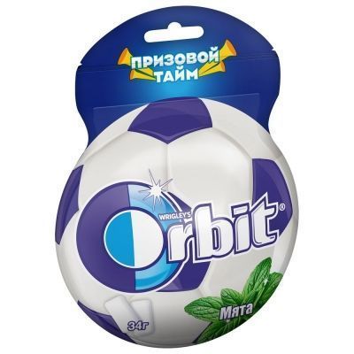 Жевательная резинка Orbit Мята 25 драже в форме мяча