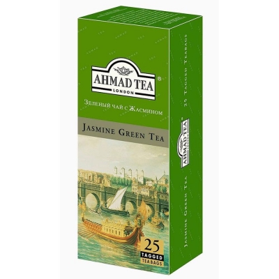 Чай Ahmad Tea Зеленый с жасмином 25 пак. с/я в к/фольги