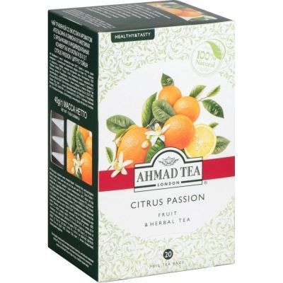 Чай Ahmad Tea Травяной чай с апельсином и лимоном 20 конв. из фольги