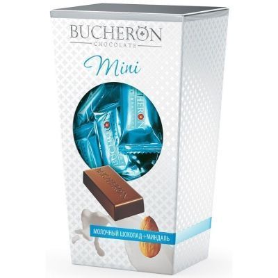 Шоколад Bucheron Mini молочный с миндалем картон