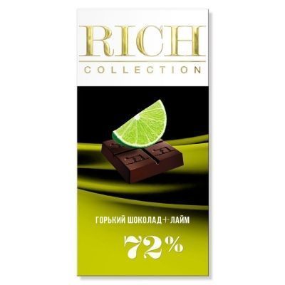 Шоколад Rich горький с лаймом картон