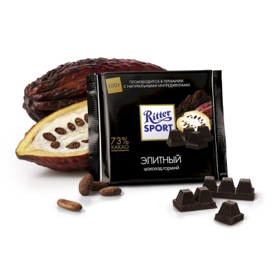 Шоколад Риттер Спорт Горький Элитный 73% какао Эквадор