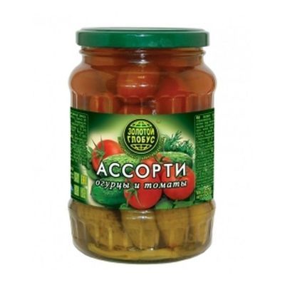 Ассорти овощное Золотой Глобус огурцы+томаты