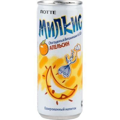 Напиток газированный Lotte Милкис Апельсин