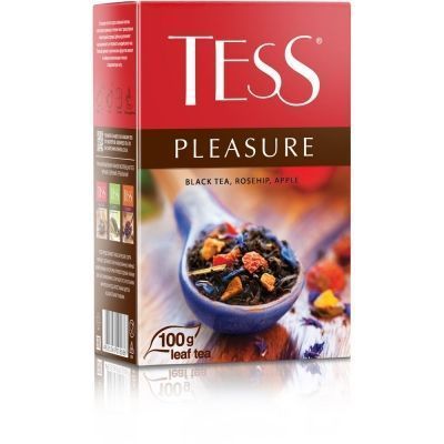 Чай Tess Яблоко-Шиповник черный (Pleasure)