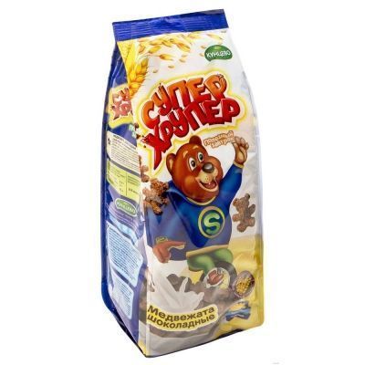Сухой завтрак Супер Хрупер Медвежата шоколадные (пакет)