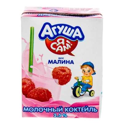 Коктейль молочный Агуша Малина 2,5%