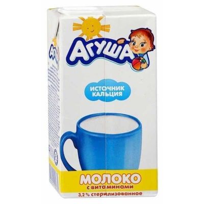 Молоко Агуша стерилизованное с витаминами 3,2%