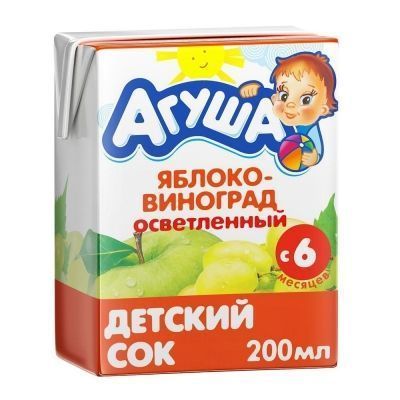 Сок Агуша Яблоко-Виноград