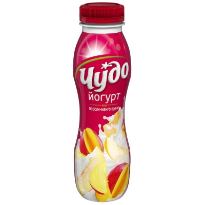 Йогурт питьевой Чудо Персик-манго-дыня 2,4%
