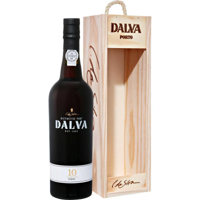 Вино ликерное Далва Порто 10 лет выдержанное красное (Dalva Porto 10 years old), 20 % в подарочной упаковке