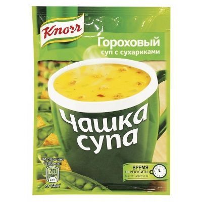 Суп Кнорр Чашка супа гороховый с сухариками