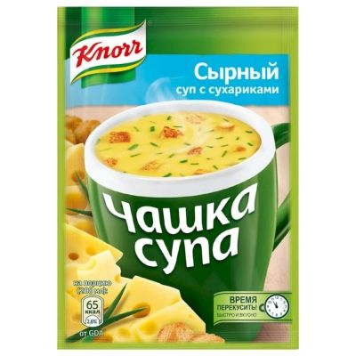 Суп Кнорр Чашка супа сырный с сухариками
