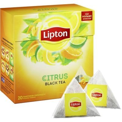 Чай Липтон черный Citrus Tea 20 пак.