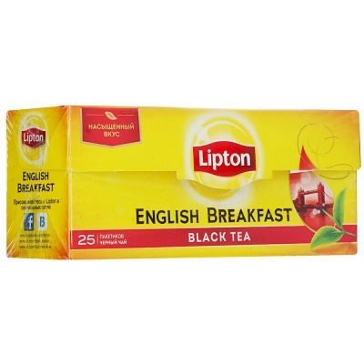 Чай Липтон черный English Breakfast 25 пак.