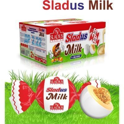Драже кукурузно-пшеничные в молочной глазури Sladus Milk