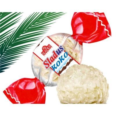 Кукурузно-пшеничные изделия Sladus Koko глазированные покрытые кокосовой стружкой