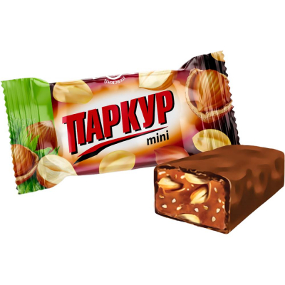 Конфеты Невский кондитер Паркур mini карамель с арахисом и фундуком