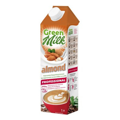 Напиток Green Milk Миндаль Almond professional на соевой основе 