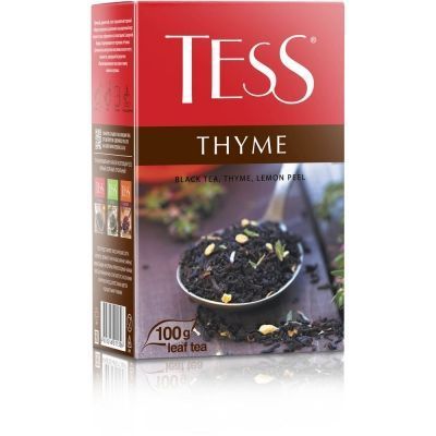 Чай Tess Thyme черный листовой ароматизированный