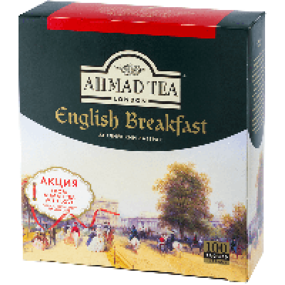Чай Ахмад Английский завтрак 100 пак. ф/к с/я