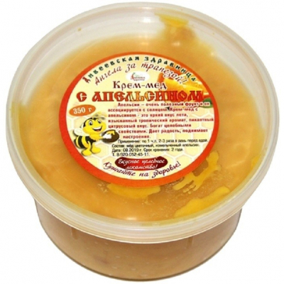 Крем-мед Дивеевская Здравница натуральный фруктовый с апельсином
