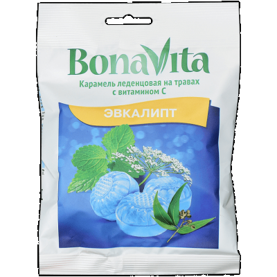Карамель леденцовая Bona Vita Эвкалипт на травах витамином С