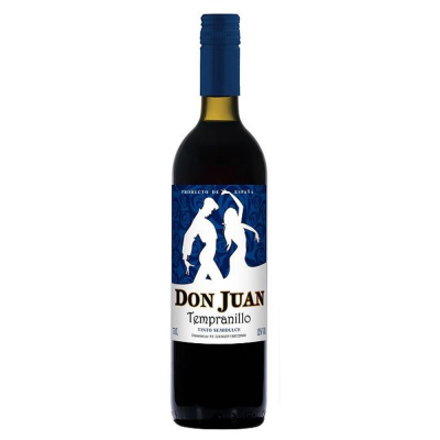 Вино Дон Хуан Темпранильо столовое красное полусладкое (DON JUAN TEMPRANILLO Tinto Semidulce), 12%