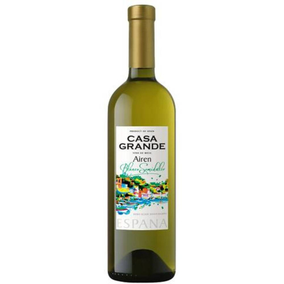 Вино Каса Гранде Айрен столовое белое полусладкое (CASA GRANDE AIREN Blanco Semidulce), 11,5 %