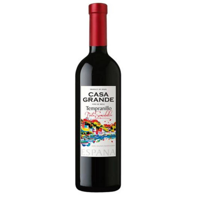 Вино Каса Гранде Темпранильо столовое красное полусладкое (CASA GRANDE TEMPRANILLO Tinto Semidulce), 12%