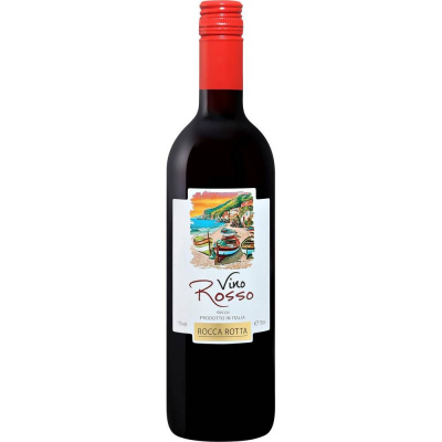 Вино Рокка Ротта Rocca столовое красное сухое (Rotta dry red table wine), 9-15 %