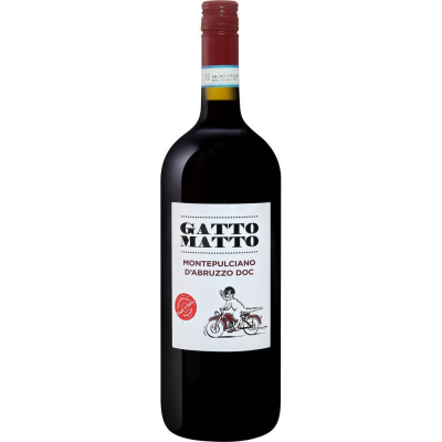 Вино Гатто Матто Монтепульчано д'Абруццо 2018 красное сухое (Gatto Matto Montepulciano d'Abruzzo DOC), 9-15 %