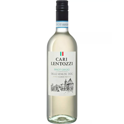 Вино Кари Лентоцци Пино Гриджо делле Венеция 2018 сухое белое (Cari Lentozzi Pinot Grigio delle Venezie DOC dry white wine), 9-15 %