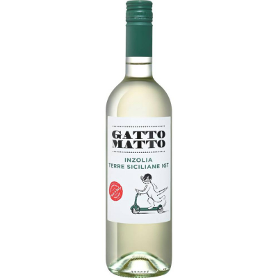 Вино Гатто Матто Инзолия Терре Сичилиане 2018 белое сухое (Gatto Matto Inzolia Terre Siciliane), 9-15 %