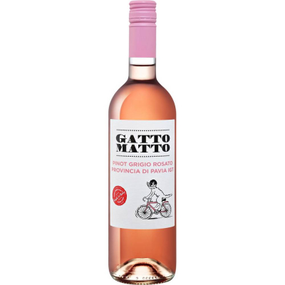 Вино Гатто Матто Пино Гриджо Розато Провинция ди Павия 2019 розовое сухое (Gatto Matto Pinot Grigio Rosato Provincia di Pavia), 9-15 %