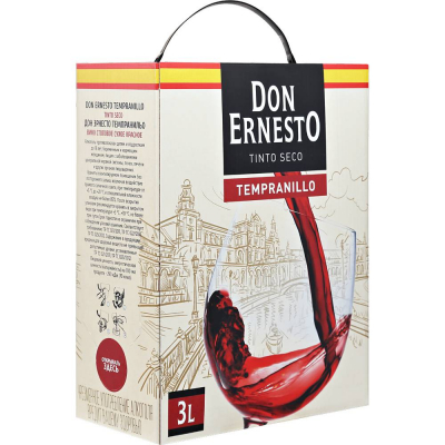 Вино Дон Эрнесто Темпранильо столовое красное сухое (DON ERNESTO TEMPRANILLO TINTO SECO), 12%