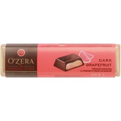 Шоколад O'Zera (Озера) Тёмный с грейпфрутовой начинкой