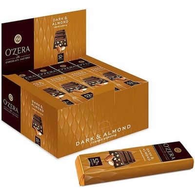 Шоколад O'Zera Dark & Almond (Озера) тёмный с миндалём 52%