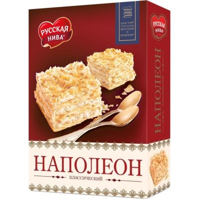 Торт Русская Нива слоеный Наполеон классический