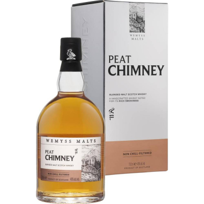 Виски шотландский солодовый Пит Чимней 3 года, подарочной упаковке (Peat Chimney), 46 %