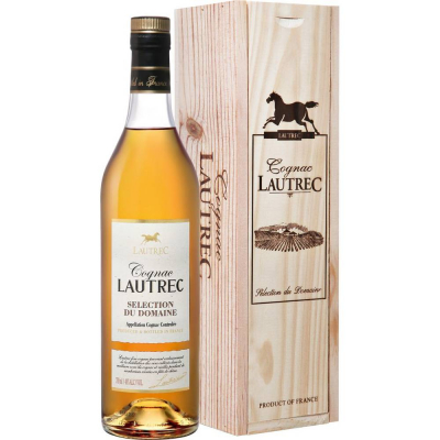 Коньяк Лотрек Селексьон дю Домен (в деревянном ящике) (Cognac Lautrec Selection du domaine in wooden box), 40 %