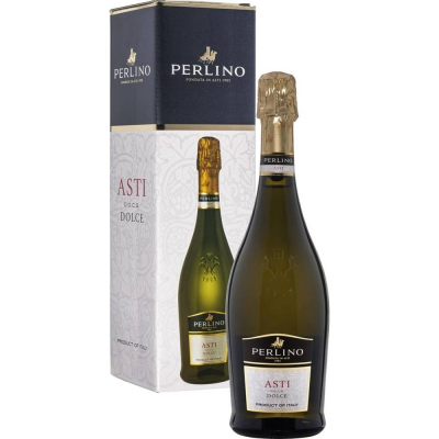 Вино игристое Асти Перлино белое сладкое в подарочной упаковке (Asti Perlino DOCG in gift box), 7 %