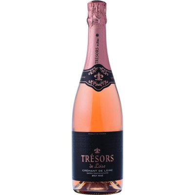 Вино игристое Трезор де Луар Креман де Луар выдержанное брют розовое (Tresors de Loire Cremant rose), 12 %